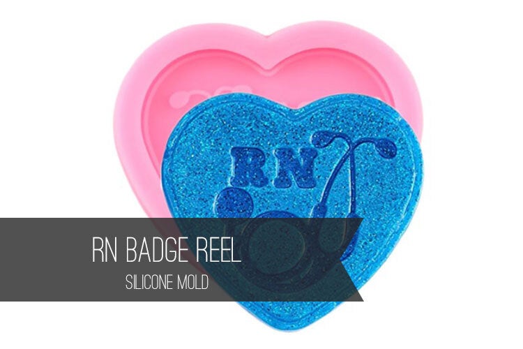 RN Badge Reel Silicone Mold Shine Daily Vinyl Market